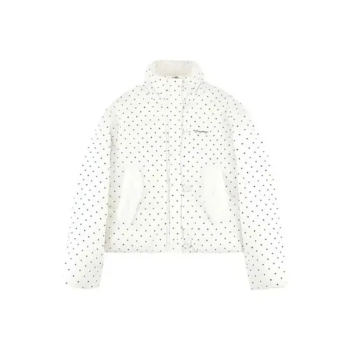 ETSE Белый укороченный хлопковый пуховик женские пуховики (пуфы)