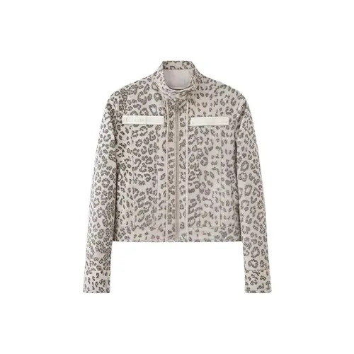 MA JOURNEE Леопардовый принт Женские Куртки