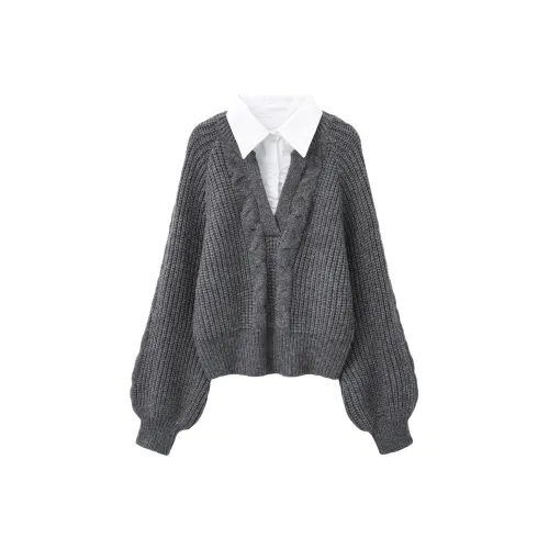 Another alley Темно-серый Женский Трикотаж