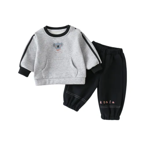 XiaoJinBu Серый Малыш Повседневная Спортивная Одежда