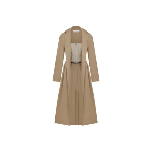 DIOR Khaki Женская тренч-куртка
