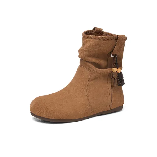 Golden Silk Rabbit Martin Boot Женские