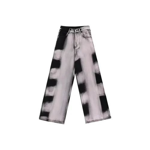 ONENINE34PM Черный Серый Цвет Унисекс Джинсы