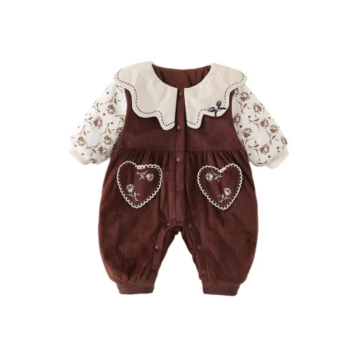 XiaoJinBu Темно-коричневый Малыш Комбинезоны Ползунки