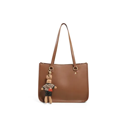 OUBOTE Сумка Tote из коровьей кожи плечевая сумка стандартная женская коричневая