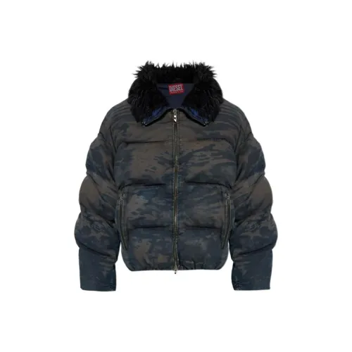 DIESEL Серый Мужской пуховик