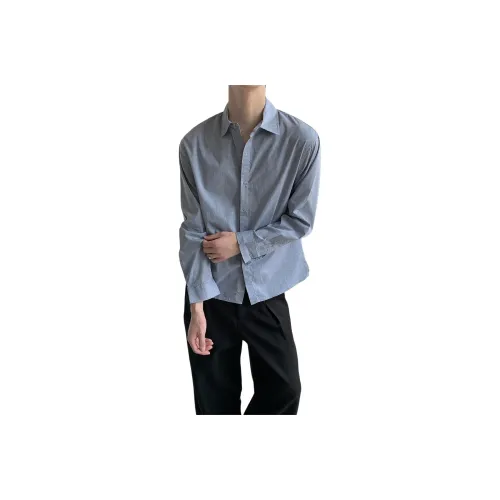 SHIQUANYI Blue Unisex Shirt SHIQUANYI Синий Унисекс Рубашка