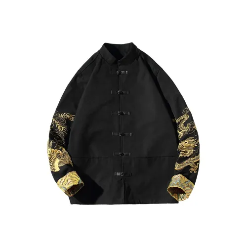 ONENINE34PM Черный мужской костюм Чжуншань