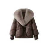 Кофейный, хаки, ожерелье-чокер, хлопок, куртка