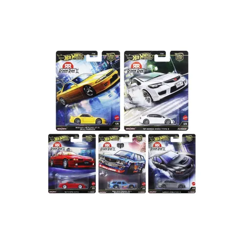 Hot Wheels Ronin Sprint 2 Honda Civic Nissan R32 Mazda RX3 Mitsubishi Blue EVO Toyota Supra Collection Автомобильные Модели