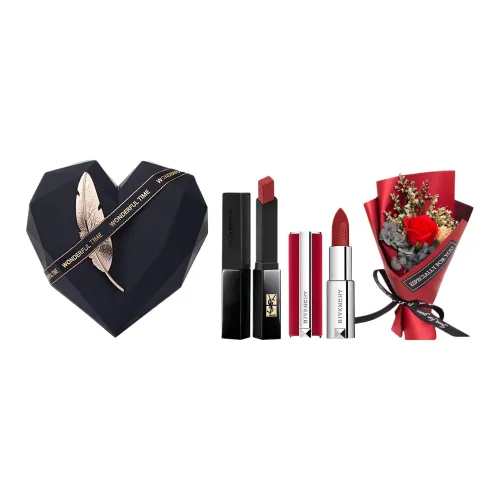 SAINT LAURENT Золотой Барная стойка Набор для макияжа Звездное небо Подарочная коробка розовая Легко смешивается Матовый Длинное удержание