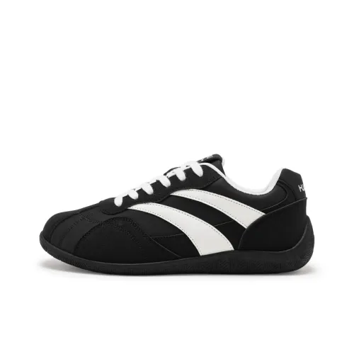 HUANQIU Мужская Нишевая Белая Обувь Беговые Кроссовки Легкого Веса с Покрытием Низкие Кроссовки для Скейтбординга Мужские Черно-Белые