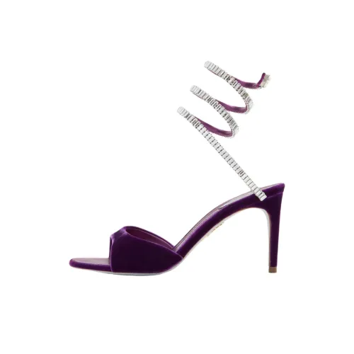 RENE CAOVILLA Cleo Spark One Strap Sandals 8 см Женские Фиолетовые