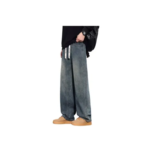 DASDCG Винтажный синий Мужские Джинсы