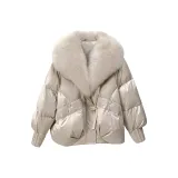 Хаки хлопковый пуховик