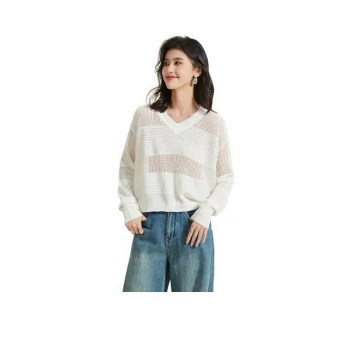 JINJU Белый Женский Трикотаж