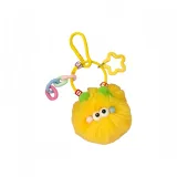 Большое украшение с глазом и помпоном - желтое