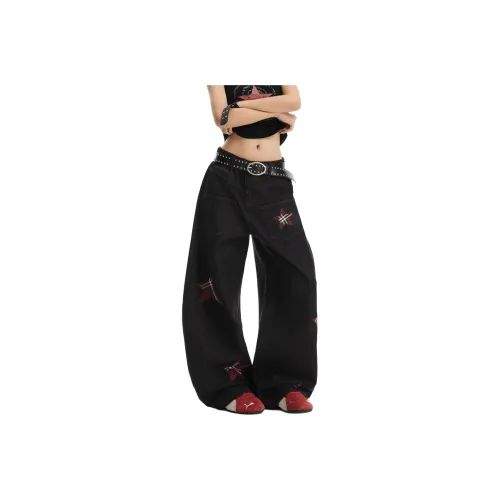 SNEIKLAU Черный Унисекс Джинсы