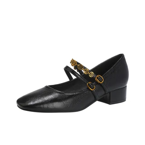 Beijiani Грубый каблук Мэри Джейн туфли 3,5 см Женские