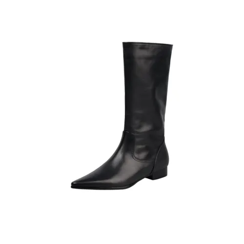 AIQINISHA Высокие сапоги до колена 2,5 см женские