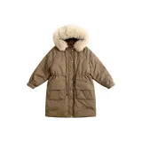 Хаки хлопковый пуховик