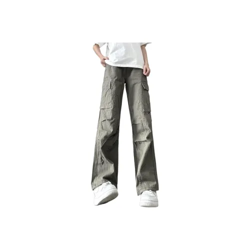 XUBAIHUO Хаки Серый Унисекс Повседневные Штаны