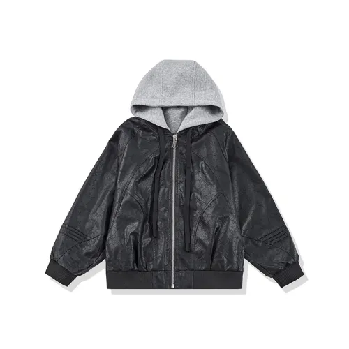 AGBG Черный Унисекс Кожаные куртки