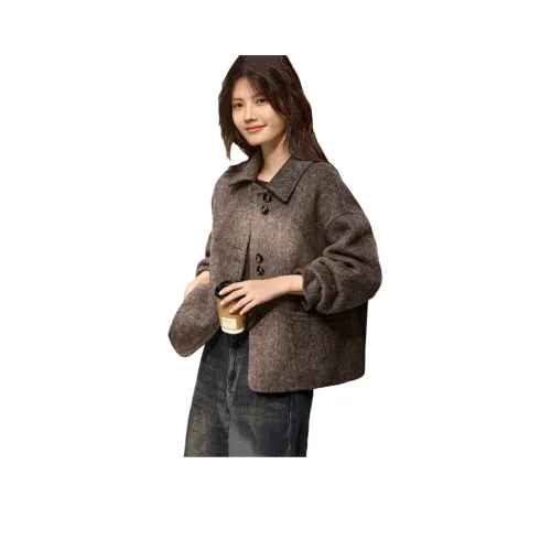 ZUOSAISI Каштаново-кофейный цвет женские короткие пальто