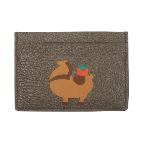 After the bird Sheepskin Картхолдер Унисекс Oak Коричневый Кунжут Черный