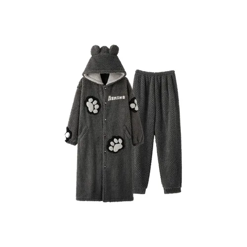 Qin Jing Gray Blue Men's Pajama Sets Qin Jing Серый Синий Мужской Пижамный Комплект