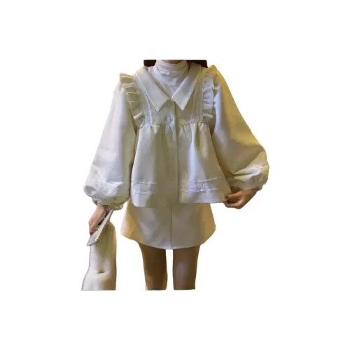 WOWI Молочный Белый Комплекты Женская Одежда Юбка Комплекты