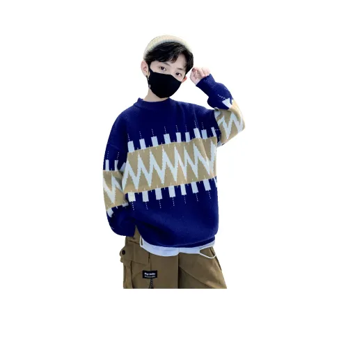 MUMUWU HOUSE Темно-синие школьные свитера