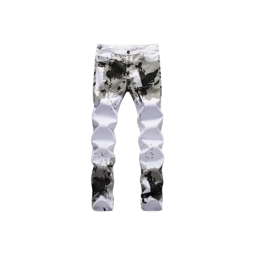 PWUE Белый Унисекс Джинсы