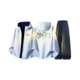 Топ Sky Blue + Темно-синие штаны