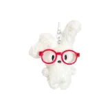 Подвесной брелок в виде кролика из стекла [белый]