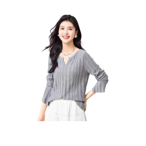 JINJU Светло-серый Женский Трикотаж