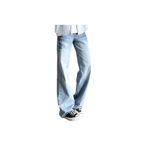 XUBAIHUO Светло-синие унисекс джинсы