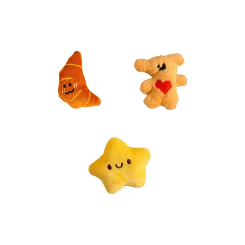 Mr. Toy Creative Cartoon Cute Круассан Сумка Медвежонок Звезды Плюшевый Брелок 8 см Высокий