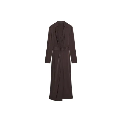 ZARA Длинное платье с длинными рукавами женское