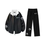 Комплект одежды (Черная куртка + Черный деним)