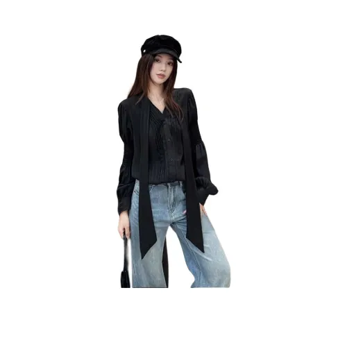 Gentle welcome Черные Женские Рубашки