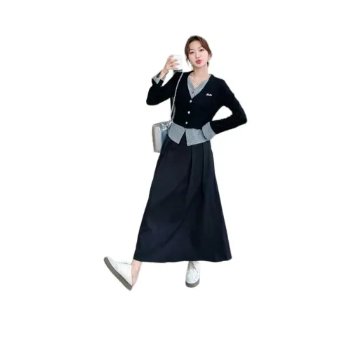 WOWI Черный Женский Комплект с Юбкой