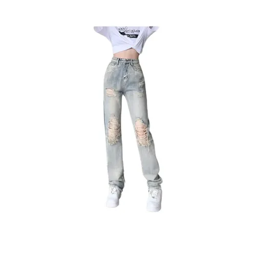 MUMUTU Blue Women's Jeans MUMUTU Синий Женские Джинсы