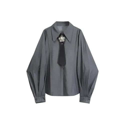 Cozy Home Серый Женские Рубашки