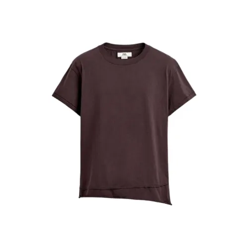 ZARA Темно-красные Мужские T-рубашки