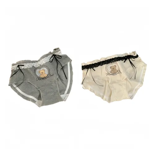 UYH Серый+Желтый [2 упаковки More экономичный] Женские трусики-бикини