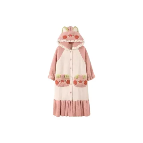 GOYN Розовый Свинка Сон Халат для ванной Женские