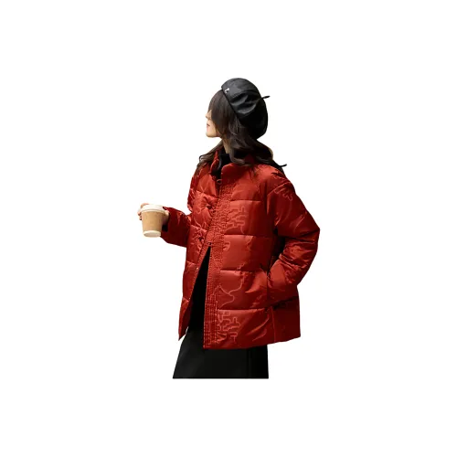 ZUOSAISI Оранжевый Красный Женский Пуховик