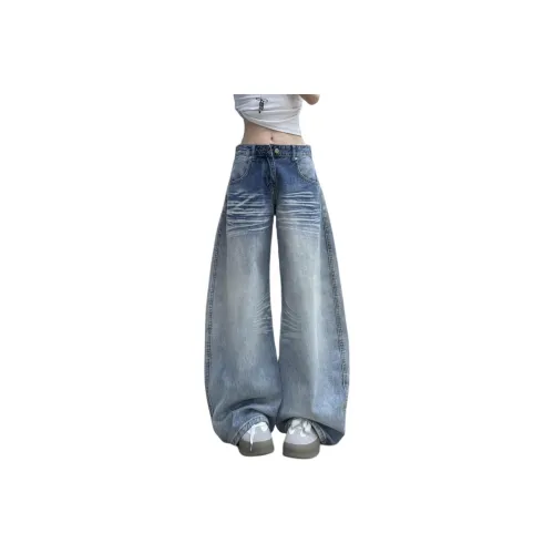 MUCCHIC Blue Unisex Jeans MUCCHIC Синий Унисекс Джинсы