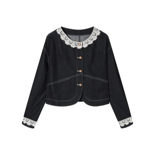 LOUISY AO Темно-синий Женские Джинсовые Куртки